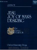 J.S.BACH Jesu Joy of Man's Desiring arranged for oboe and piano by sidneylawton（1964 PDF版）