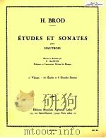 Etudes et Sonates pour Hautbois   1951  PDF电子版封面    H.Brod 