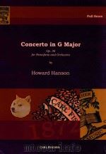 Concerto in G Major Op.36 for Pianoforte and Orchestra     PDF电子版封面    Howard Hanson 