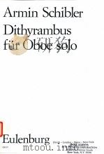Dithyambus fur Oboe solo   1972  PDF电子版封面     