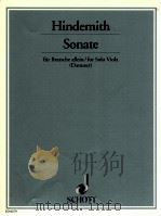 Sonate for Solo Viola(danuser) ed 8279   1992  PDF电子版封面    Paul Hindemith 