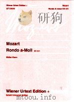 Rondo fur piano a-minor KV 511 UT 51019   1973  PDF电子版封面    Wolfgang Amadeus Mozart 
