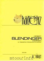 Kadenzen zu Klassischen Bratschen-Konzerten 03 518   1996  PDF电子版封面     