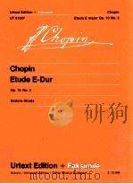 Chopin Etude E-dur Op.10 no.3   1973  PDF电子版封面    Chopin 