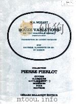 douze variations four hautbois clarinette en si et bassoon   1994  PDF电子版封面    W.A.Mozart 