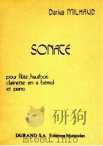 sonate pour flute hautbois clarinette en si b et piano   1923  PDF电子版封面    Darius Milhaud 