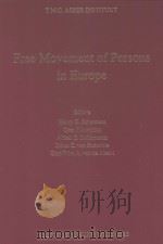 FREE MOVEMENT OF PERSONS IN EUROPE  LEGAL PROBLEMS AND EXPERIENCES   1993  PDF电子版封面  0792314794  HENRY G.SCHERMERS AND CEES FLI 