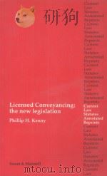 LICENSED CONVEYANCING:THE NEW LEGISLATION（1986 PDF版）