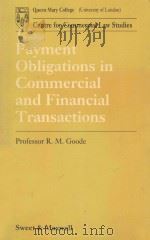 Payment obligations in commercial and financial transactions   1983  PDF电子版封面  0421318104  R.M. Goode 