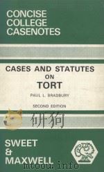 CASES AND STATUTES ON TORT  SECOND EDITION   1978  PDF电子版封面  0421237007   