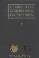 CLARKE HALL AND MORRISON ON CHILDREN  1   1994  PDF电子版封面  0406158118   