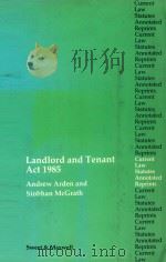LANDLORD AND TENANT ACT 1985（1986 PDF版）