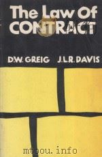 THE LAW OF CONTRACT   1987  PDF电子版封面  0455206198  D.W.GREIG AND J.L.R.DAVIS 