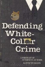 DEFENDING WHITE-COLLAR CRIME  A PORTRAIT OF ATTORNEYS AT WORK   1985  PDF电子版封面  0300032544  KENNETH MANN 