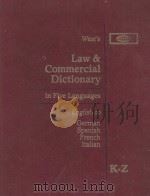 WEST'S LAW AND COMMERCIAL DICTIONARY IN FIVE LANGUAGES  K-Z（1985 PDF版）