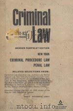 CRIMINAL LAW  1981-82 GRAYBOOK  BENDER PAMPHLET EDITION   1981  PDF电子版封面     