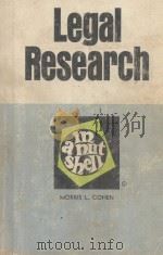 LEGAL RESEARCH  IN A NUTSHELL  THIRD EDITION   1978  PDF电子版封面    MORRIS L.COHEN 