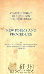 COMMENCEMENT OF ACTIONS IN THE HIGH COURT:NEW FORMS AND PROCEDURE（1980 PDF版）