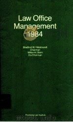 LAW OFFICE MANAGEMENT 1984   1984  PDF电子版封面     