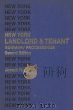 NEW YORK LANDLORD AND TENANT SUMMARY PROCEEDINGS  VOLUME THREE  SECOND EDITION   1971  PDF电子版封面    JOSEPH RASCH 