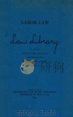 LABOR LAW   1964  PDF电子版封面     