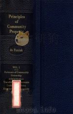 PRINCIPLES OF COMMUNITY PROPERTY  VOLUME 1（1943 PDF版）