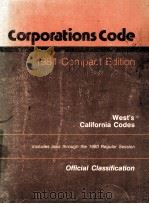 WEST'S CALIFORNIA CODES  COMPACT EDITION 1981  CORPORATIONS CODE（1981 PDF版）