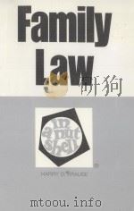 FAMILY LAW  IN A NUTSHELL SECOND EDITION（1986 PDF版）