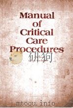 Manual of critical care procedures（1989 PDF版）