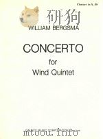 concerto for wind quintet flute oboe bassoon horn clarinet in A Bb   1960  PDF电子版封面     