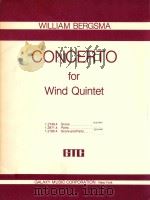 concerto for wind quintet 1.2749.4 score 1.2871.4 parts 1.2180.4 score and parts   1960  PDF电子版封面     