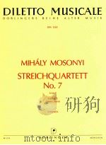 mihaly mosonyi Streichquartett No.7 h-Moll erstdruck Ferenc Bonis Stimmen DM 1265（1998 PDF版）