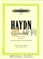 Joseph haydn konzert fur violine und orchester for ciolin and orchestra G-dur G major Nr.4182（1964 PDF版）