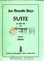 suite im alten stil fur Streichquartett op.23 partitur stimmen   1908  PDF电子版封面     