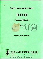 Duo fur Viola und Violoncello op.17 partitur und stimmen   1968  PDF电子版封面     