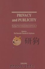 PRIVACY AND PUBLICITY   1990  PDF电子版封面  0887365086   