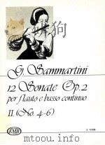 Giuseppe Sammartini 12 Sonate per flauto e basso continuo op. 2 helt Ⅱ vol.Ⅱ Ⅱ.k?tet No.4-6 z.13 006（1985 PDF版）