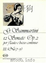 Giuseppe Sammartini 12 Sonate per flauto e basso continuo op. 2 helt Ⅲ vol.Ⅲ Ⅲ.k?tet No.7-9 z.13 007（1987 PDF版）