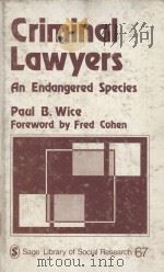 CRIMINAL LAWYERS  AN ENDANGERED SPECIES（1978 PDF版）