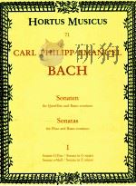carl philipp emanuel Bach sonates for flute and basso continuo hm71（1936 PDF版）