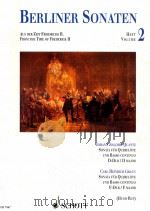 Berliner Sonaten heft 2/volume 2 johann joachim quantz sonata fur querflote basso continuo D-Dur/dma   1993  PDF电子版封面     