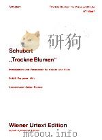 trockne blumen aus/from die schone mullerin introduction and and variations for piano and flute d802   1986  PDF电子版封面    Franz Schubert 