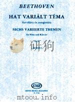 Beethoven Hat Variált Téma fuvolára és zongórára sechs variierte themen fur flote und klavier Op. 10（1970 PDF版）