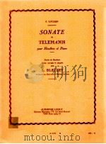 Sonate de Telemann pour Hautbois et Piano al19 613   1955  PDF电子版封面     