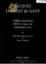 Three Sonatas Opus 5   1985  PDF电子版封面    Nos.4-6 Priestman XV for Flute 