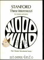 Three Intermezzi Op.13 for clarinet and piano   1989  PDF电子版封面  0711944032   