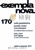 punkte linien und zickzack für babklarinette und klavier dots lines and zigzag for bass claret and p   1995  PDF电子版封面     