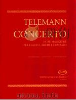 Concerto in re maggiore per flauto archi e cembalo Klavierauszug-piano score-Zongorakivonat Z.14 124   1996  PDF电子版封面    georg philipp Telemann 