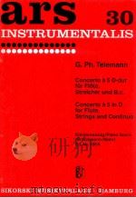 ars 30 Concerto à 5 in D for Flute Strings and continuo first edition Brinckmann piano score mohr Ed（1959 PDF版）