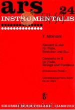 concerto G-major for Flute 2 violins and continuo piano score Ed.Nr.455K Nr.455   1957  PDF电子版封面     